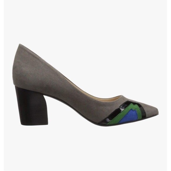 NEW Callisto Women's Advisor Pump Block Heels Size 6.5 Gray Suede - Picture 4 of 16